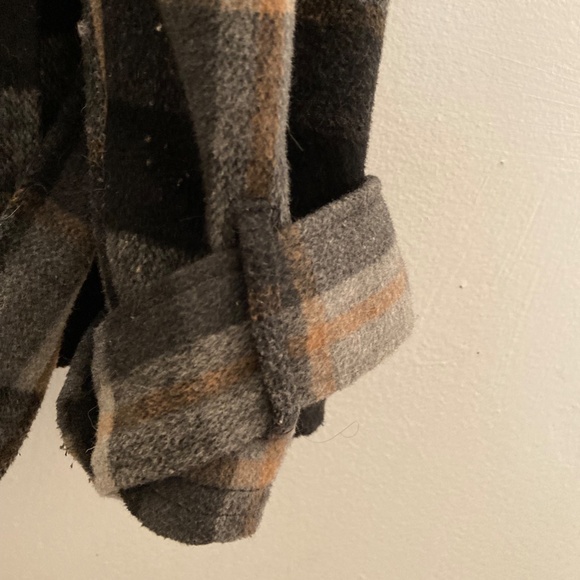 DOTS Plaid Pea Coat Jacket sz M - Picture 8 of 12